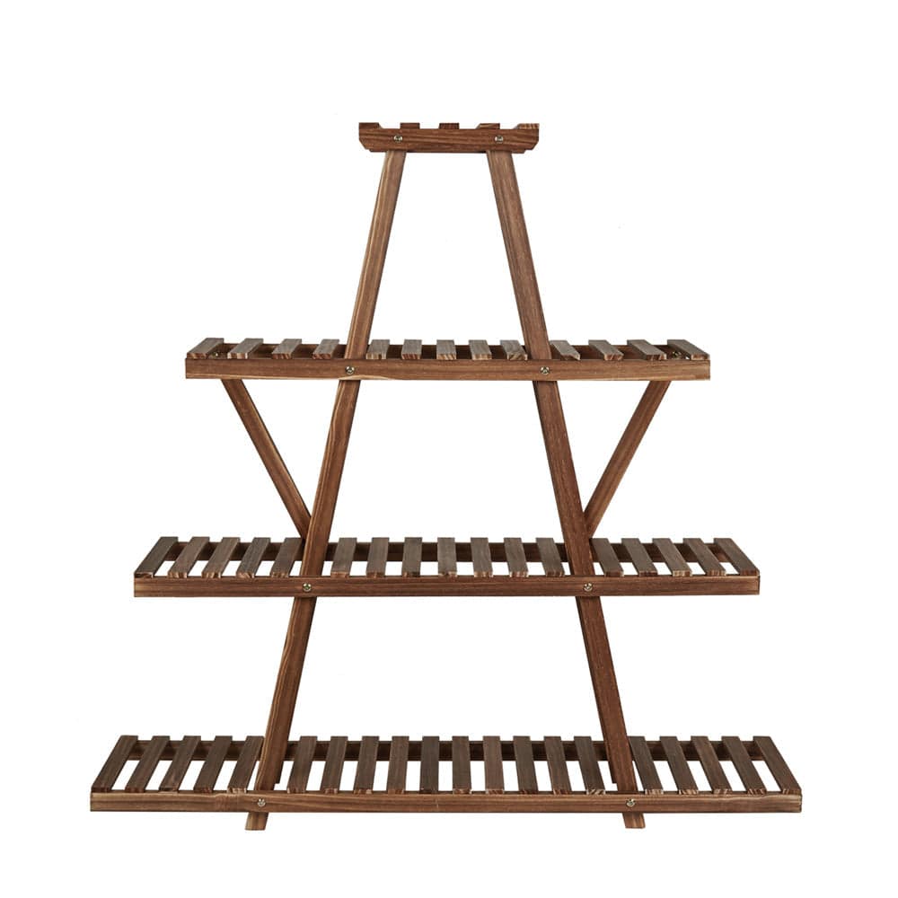 Wooden Pyramid Plant Shelf