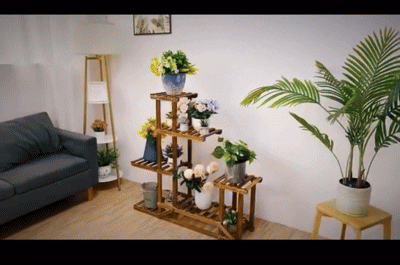 Oïhan 5‑Tier Wooden Plant Stand